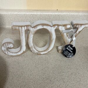 Season of JOY wooden holiday sign table top/wall mount 11 1/2” x 5 1/2” new tags